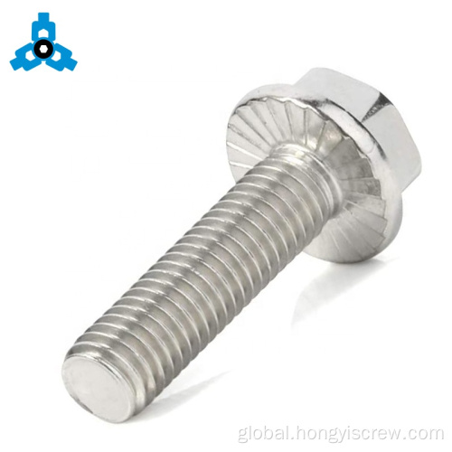 Hexagon Flange Bolt with Serration Hexagon Head Flange Bolts With Thicken Tooth Anti-slip Manufactory